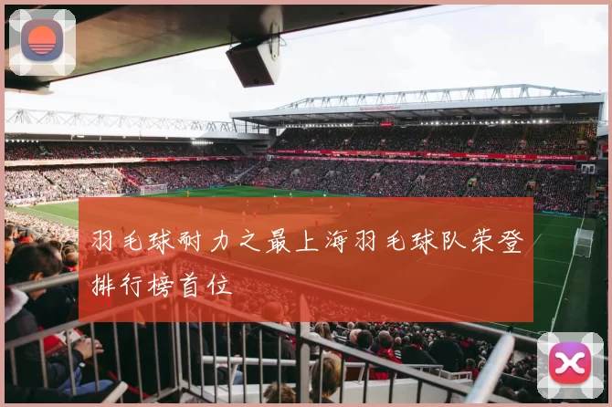 羽毛球耐力之最上海羽毛球队荣登排行榜首位