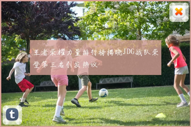 王者荣耀力量排行榜揭晓JDG战队荣登第三名引发热议