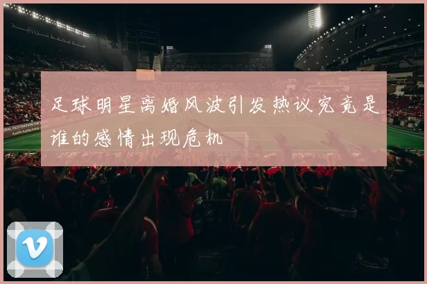 足球明星离婚风波引发热议究竟是谁的感情出现危机